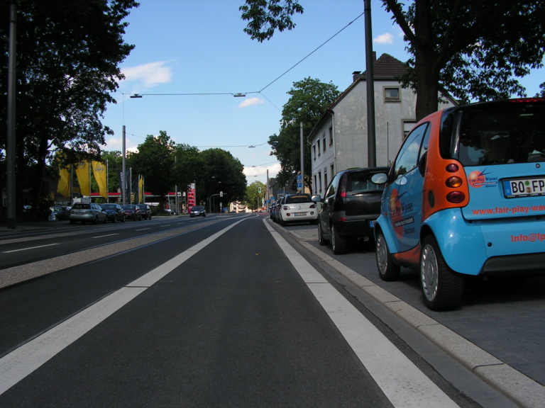 Licht und Schatten auf der Unterstraße VeloCityRuhr